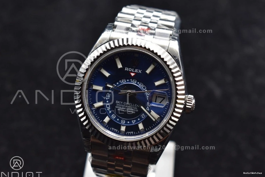 Affordable Best SS SS Dial Blue on Bracelet Jubilee 1111 Skydweller Noob A23J Edition 0316